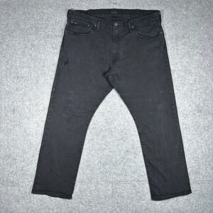 Polo Ralph Lauren Denim Jeans Men's Size 38x28 Black Hampton Relaxed Straight